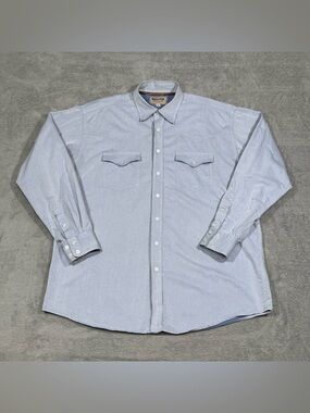 Miller Ranch CINCH Western Shirt Mens XL Blue Button Up Workwear Cowboy Cotton